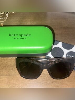 Kate Spade Houndstooth Cat-Eye Sunglasses